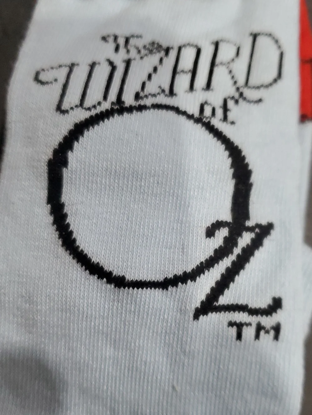 The Wizard of Oz blue red colorblock printed socks brand new